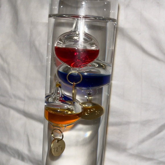 Galileo Glass Thermometer with Multicolor Floating Balls Office Table Home Decor - Picture 5 of 8